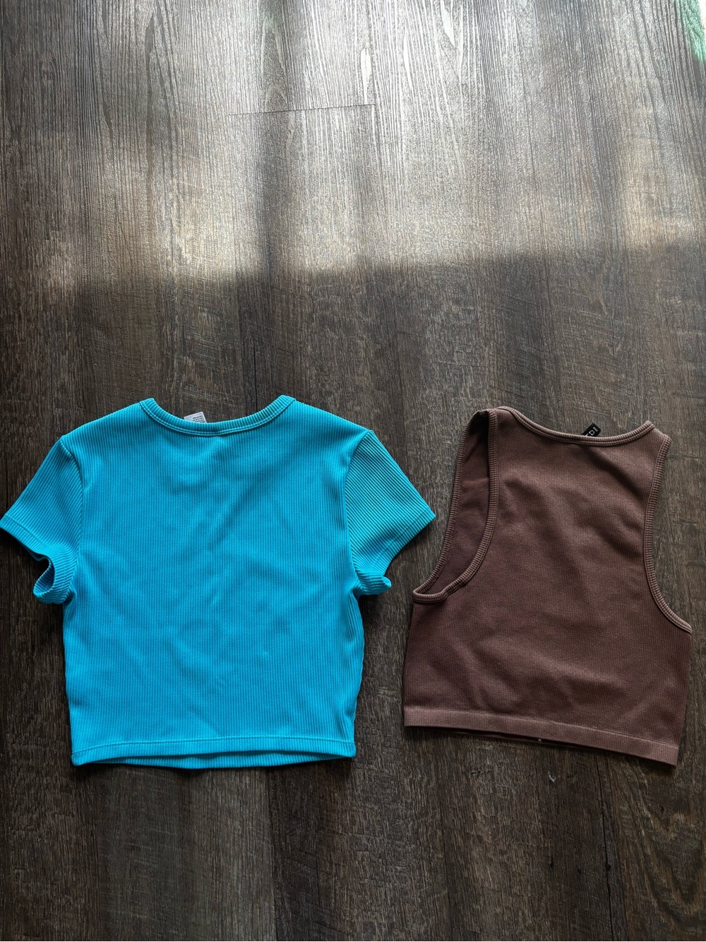 H&M Turquoise Ribbed Crop Tee - Kids - Picture 4 of 4